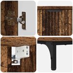 vidaXL Ensemble de mobilier de salle de bain avec tiroir Bois Ancien