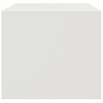 vidaXL Table basse blanc 67x50x44 cm acier