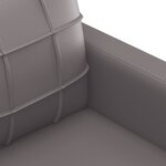 vidaXL Ensemble de canapés 3 Pièces avec coussins Gris Similicuir
