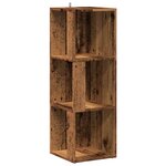 vidaXL Armoire d'angle vieux bois 33x33x100 cm bois d'ingénierie