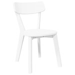 vidaXL Chaises à manger 2 Pièces blanc bois massif caoutchouc