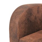 vidaXL Ensemble de canapés 2 Pièces Daim synthétique Marron