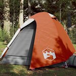 vidaXL Tente de camping à dôme 2 personnes orange imperméable