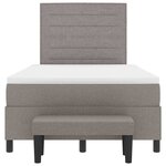 vidaXL Lit à ressorts avec matelas Taupe 120 x 200 cm tissu