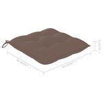 vidaXL Chaises à manger d'extérieur lot de 4 et coussins Acacia massif