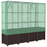 vidaXL Jardinière surélevée avec housse aspect rotin 160x40x153 cm