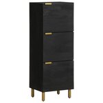 vidaXL Buffet noir 40x33x110 cm bois d'ingénierie