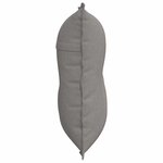 vidaXL Coussin de Dos Taupe 80 x 19 x 50 cm tissu