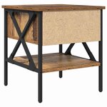 vidaXL Table de chevet avec tiroir Bois ancien 40 x 42 x 45 cm