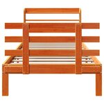 vidaXL Cadre de lit et tête de lit sans matelas cire marron 100x200 cm