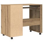 vidaXL Bureau en Chêne Artisanal Chêne artisanal Bois d'ingénierie Moyen