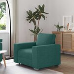 vidaXL Canapé avec coussin Vert foncé 100 x 77 x 82 cm tissu