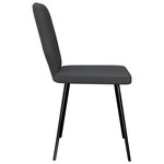 Vidaxl chaises à manger lot de 2 gris foncé tissu