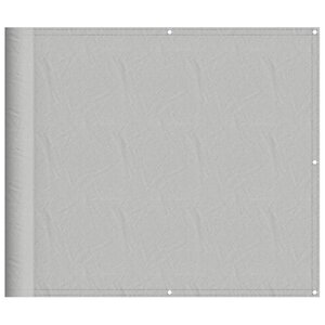 vidaXL Écran de balcon gris clair 90x800 cm 100  polyester oxford