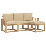 vidaXL Ensemble de canapés d'extérieur 4 pc