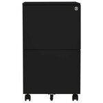 vidaXL Classeur mobile Noir 39x45x67 cm Acier