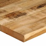vidaXL Dessus de table bord vivant 80x80x2 5 cm bois de manguier brut