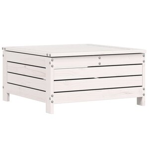 vidaXL Repose-pied de jardin blanc 62x63 5x32 cm bois de pin massif
