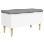 vidaXL Banc de rangement blanc 82x42x46 cm bois d'ingénierie