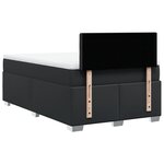 vidaXL Sommier à lattes de lit avec matelas noir 120x190 cm similicuir