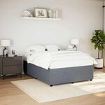 vidaXL Cadre de lit sans matelas gris foncé 160x200 cm velours