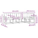 vidaXL Ensemble de canapés d'extérieur 5 pc Blanc et gris clair