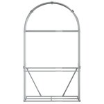 vidaXL Porte-bûches argenté 120x45x210 cm acier galvanisé