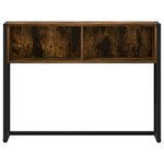 vidaXL Table d'appoint Chêne Fumé 100 x 36 x 75 cm Bois d'ingénierie