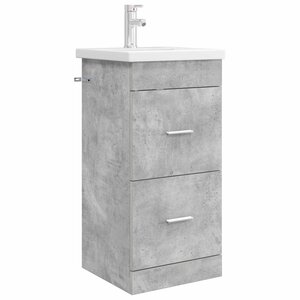 vidaXL Meuble de salle de bain avec évier Gris béton 42 x 40 x 84 5 cm