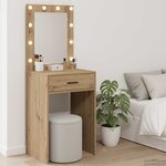 vidaXL Table de Toilette Chêne artisanal 50 x 41 x 135 cm