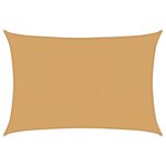 vidaXL Voile d'ombrage 160 g/m² rectangulaire sable 5x7 m PEHD