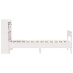 vidaXL Lit bibliothèque sans matelas blanc 90x200cm bois de pin massif