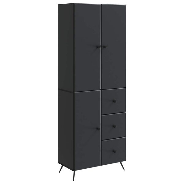 vidaXL Ensemble de Meubles 2 Pièces Noir Bois d'ingénierie