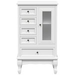 vidaXL Armoire avec 5 tiroirs et 2 étagères Blanc