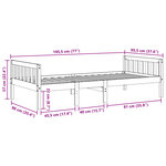 vidaXL Lit pour enfants sans matelas blanc 90x190cm bois de pin massif