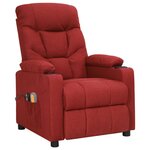 vidaXL Fauteuil électrique de massage Bordeaux Tissu