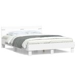 vidaXL Cadre de lit sans matelas blanc 140x200 cm