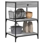 vidaXL Chariot de cuisine sonoma gris 60x48x89 5 cm bois d'ingénierie