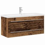 vidaXL Meuble sous-vasque avec lavabo avec tiroir 2 Pièces Bois ancien
