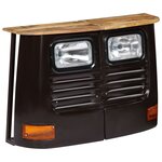 vidaXL Buffet en forme de camion Bois de manguier massif Gris foncé