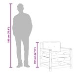 vidaXL Canapés centraux de jardin 2 Pièces Bois de pin massif