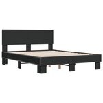vidaXL Cadre de lit sans matelas noir 135x190 cm