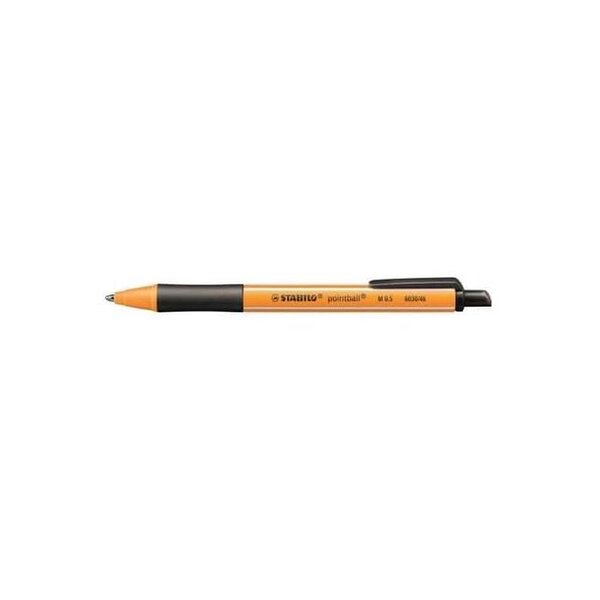 Stylo Bille Rétractable POINTBALL Tracé 0 5 mm - Noir STABILO