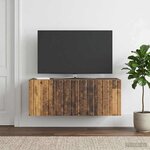 vidaXL Meuble TV mural 78 5 x 31 x 30 cm Bois ancien Bois d'ingénierie