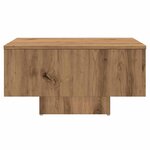 vidaXL Table basse chêne artisanal 60x60x31 5 cm bois d'ingénierie