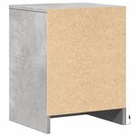 vidaXL Armoire de chevet et lumières LED gris béton bois d'ingénierie