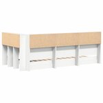 vidaXL Lit Bibliothèque Blanc 75 x 190 cm Bois d'ingénierie