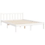 vidaXL Cadre de lit sans matelas blanc bois de pin massif