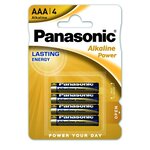 Blister 4 Piles Alcaline Power BRONZE LR03/AAA (Micro) 1 5 V x 12 PANASONIC