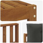 vidaXL Ensemble de canapés d'extérieur 7 Pièces Naturel et Anthracite